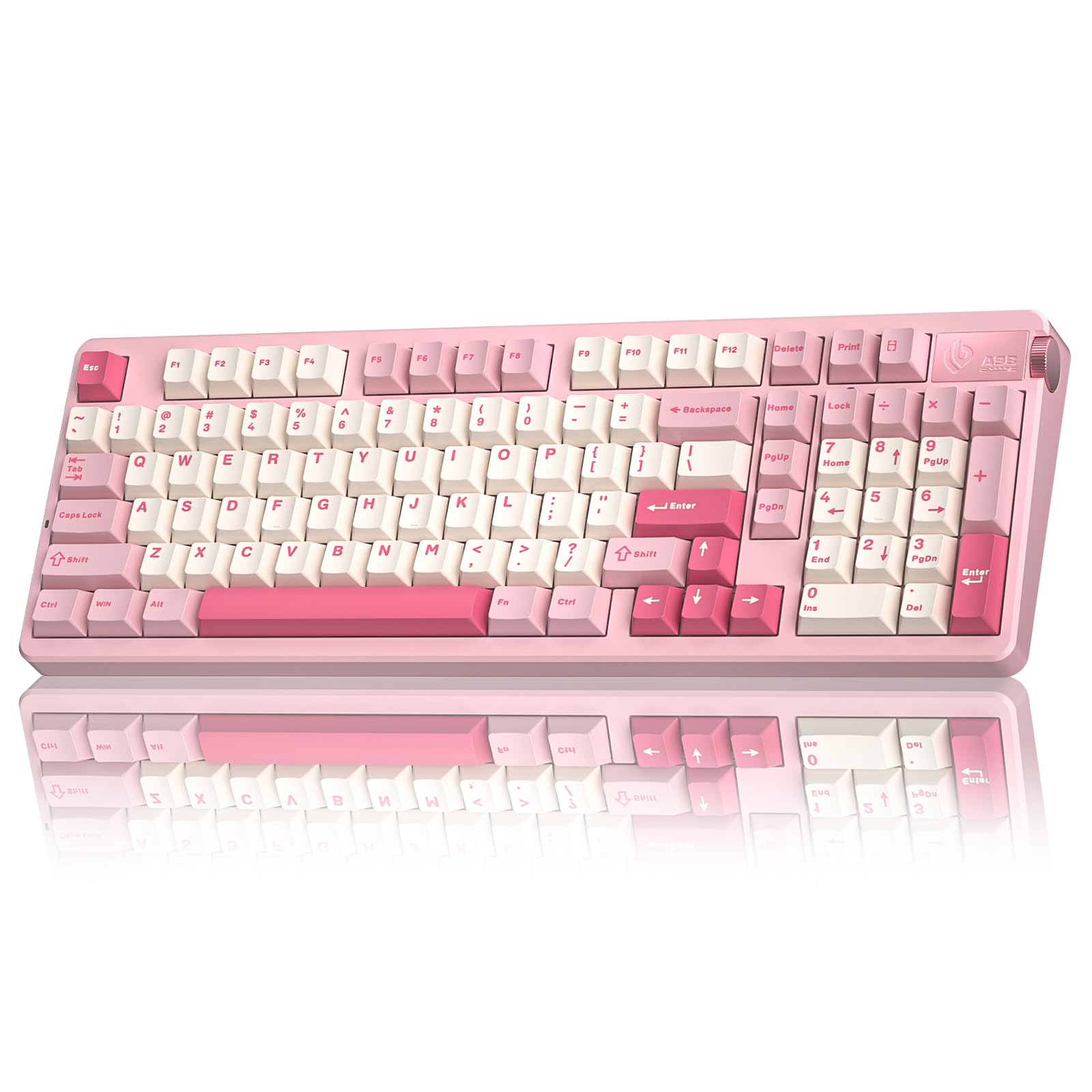 LEOBOG A98 Wireless Gaming Creamy Mechanical Keyboard with Number Pad Knob