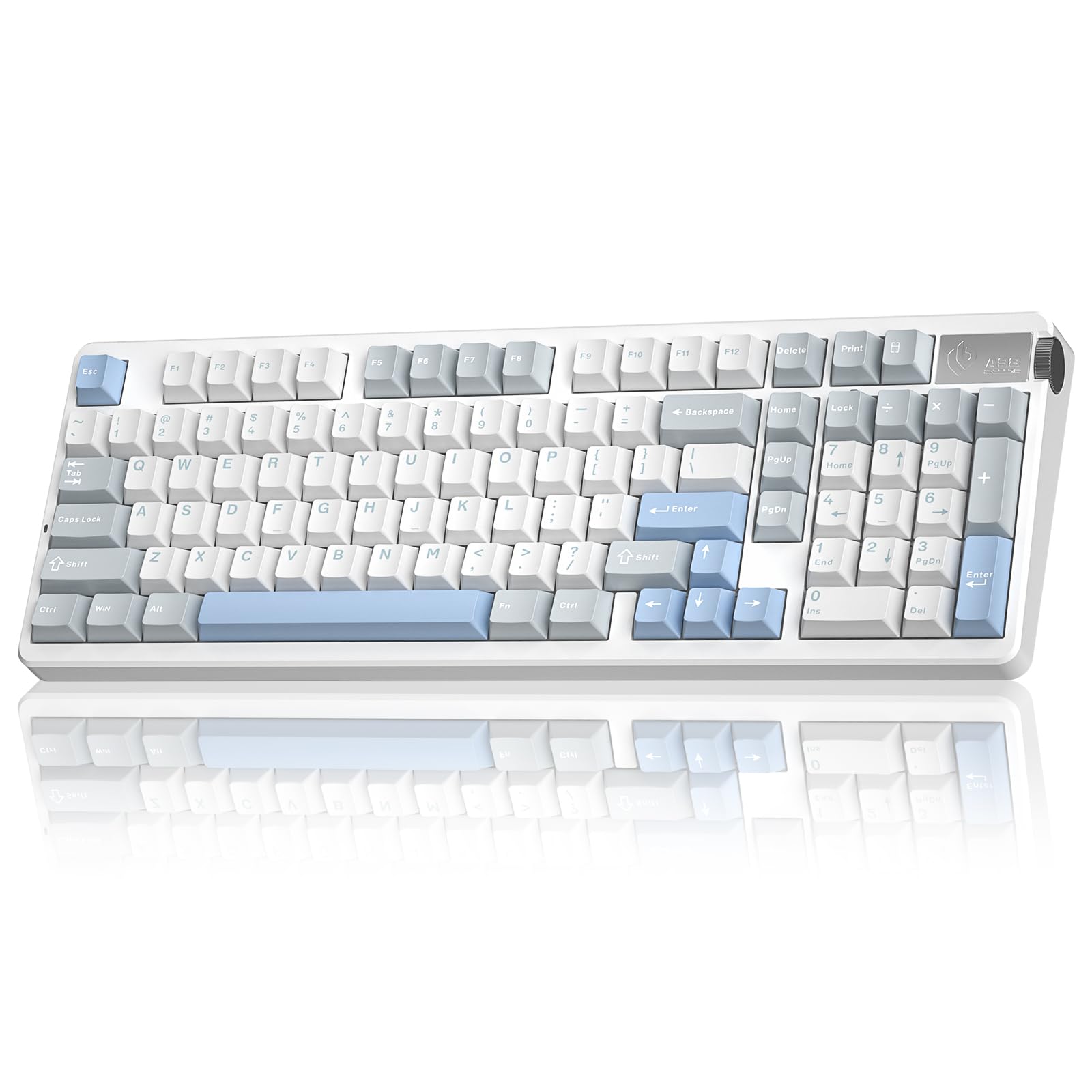 LEOBOG A98 Wireless Gaming Creamy Mechanical Keyboard with Number Pad Knob