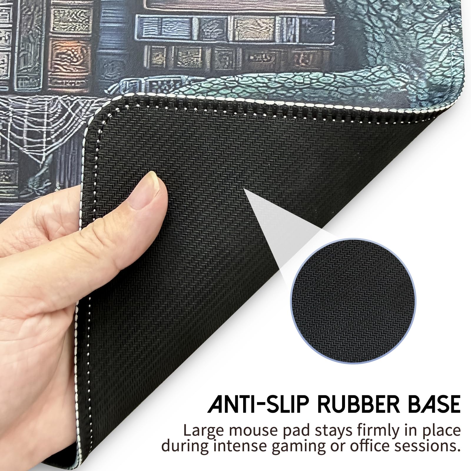 White Ukiyo-e Style Sports Car Anime Mouse Pad, Mouse Pad Gaming Mousepad,Large Mousepads with Non-Slip Rubber Base,Suitable for School,Office,Home,31.5 x 11.8 Inch