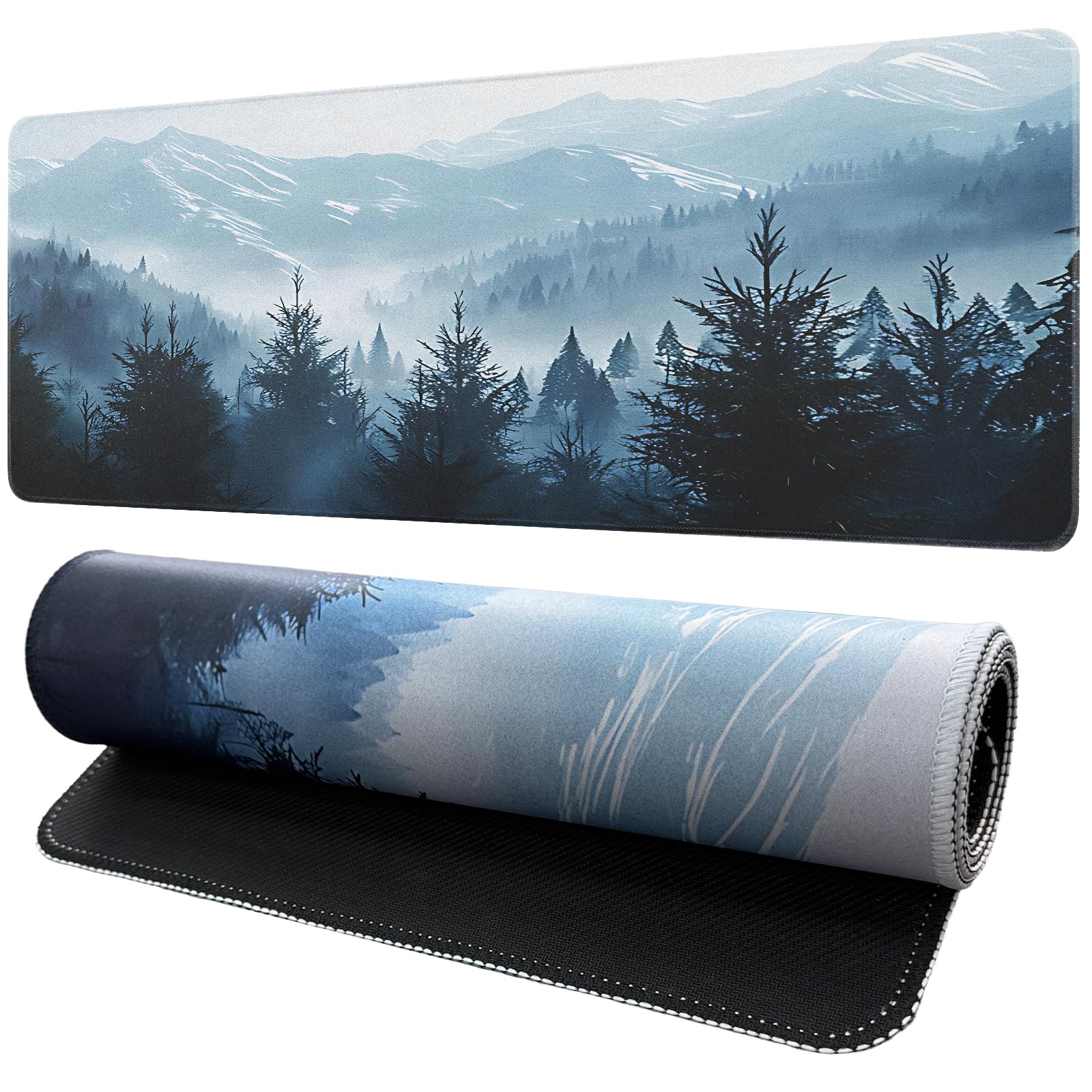 White Ukiyo-e Style Sports Car Anime Mouse Pad, Mouse Pad Gaming Mousepad,Large Mousepads with Non-Slip Rubber Base,Suitable for School,Office,Home,31.5 x 11.8 Inch