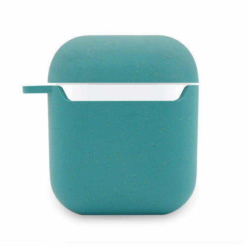 Teal case with a white interior on a white background