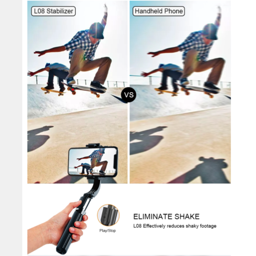 Phone holder with Bluetooth remote control on a light background