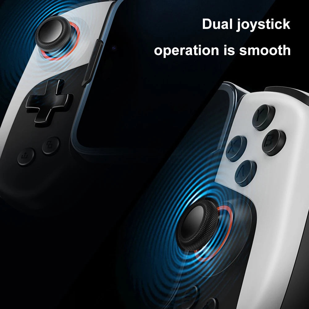 2 in 1 Wireless Mobile Gaming Controller with Cooling Fan Dual Joysticks for Android Iphone and Switch Devices